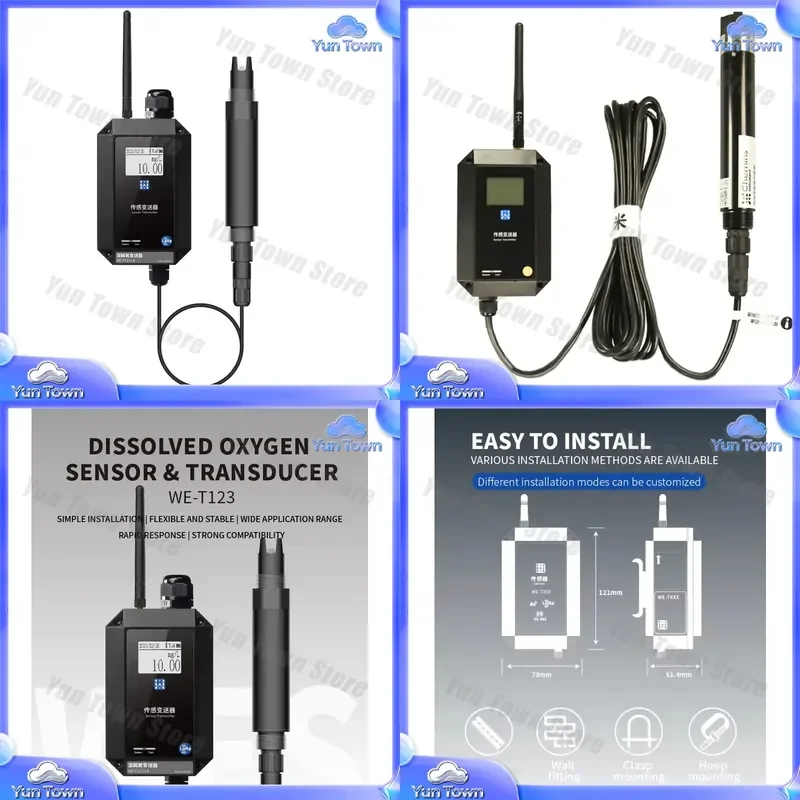 for IP68 Waterproof Smart DO Analyzer for Aquaculture IoT Sensor 3/4 NPT Thread Dissolved Oxygen Transmitter ±2% Accuracy -40