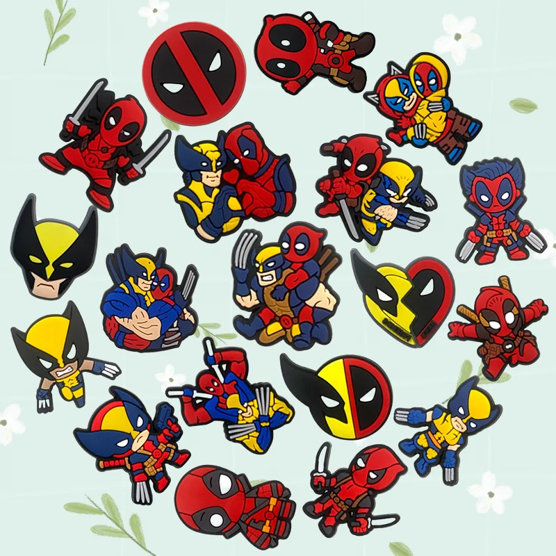

Deadpool Characters Shoe Charms PVC Decorations for Clogs Bubble Slides Sandals - Christmas Bir Accessory