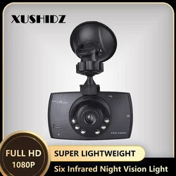 XUSHIDZ Q02 dash camera 1080P Super LightWeight dashcam with Six Infrared Night Vision Light Vehicle Recorder