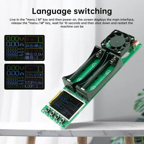 18650 리튬 배터리 용량 테스터 MAh MWh 용량 분할 내부 저항 측정 모듈 유형-C 18650 배터리 테스터