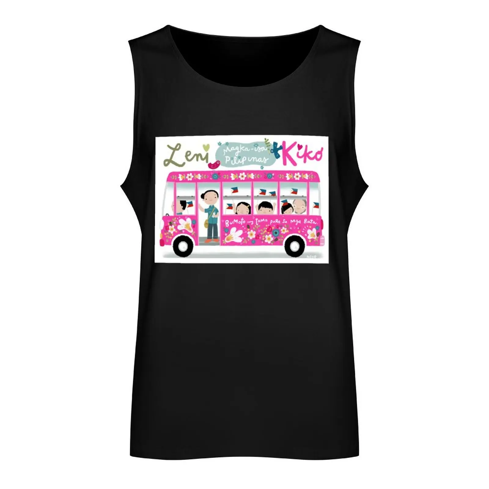 Bus of Unity for Leni and Kiko (art by Robert Alejandro) Tank Top summer 2024 Vest male sleeveless tshirts for men