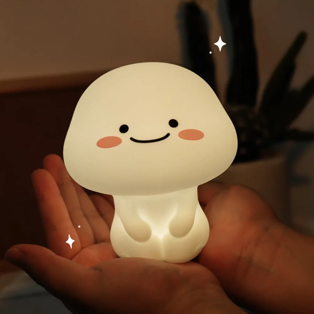 Cute Baby Night Light Dimmable Usb Charging Bedroom Bedside Nightlight Skin-friendly Eye Care Kid Lamp Gift Childen Kawaii Home