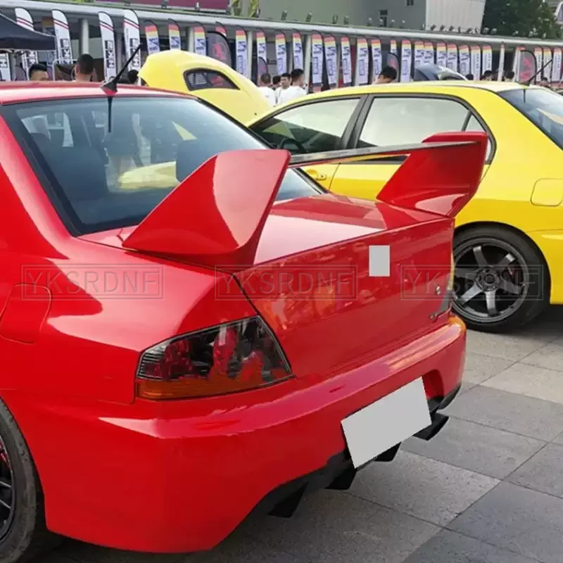 For Mitsubishi LANCER Spoiler 2003 to 2008 ABS Spoiler Car Tail Wing Decoration Rear Trunk Spoilers Wings For Lancer FD2 Spoiler