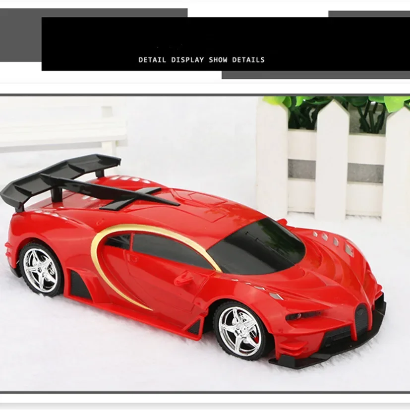 Rc cars 1:18 Bugatti red Sports car children\'s Resistance to Falling and Collision four-channel Classic Red car Toy for kids