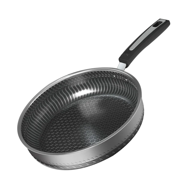 

Professional Quality 316 Stainless Steel Cookware Non-Stick Honeycomb 26-28cm Round Frying Pan for Cooking
