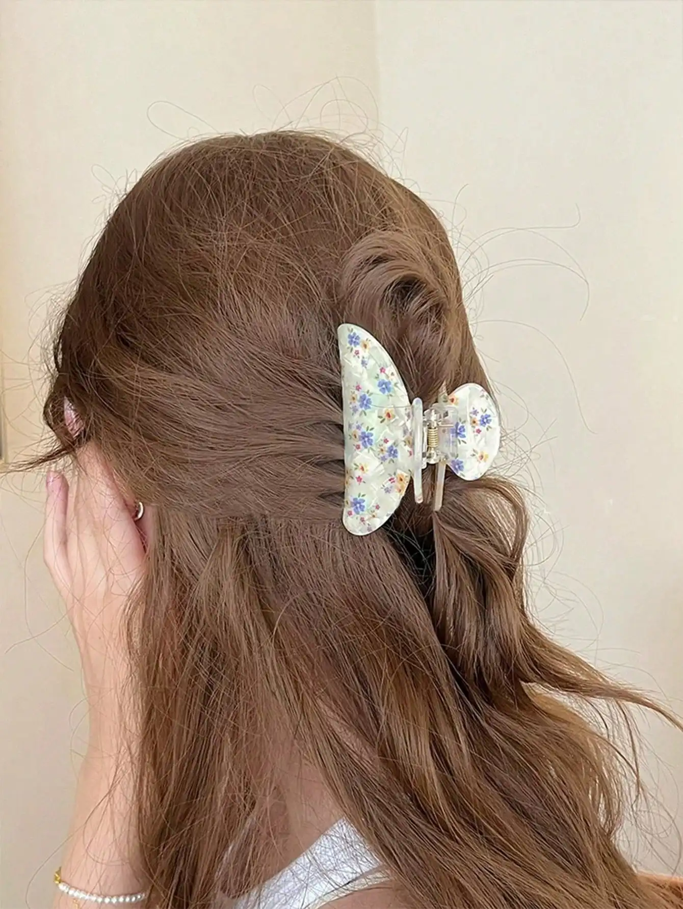 1Pcs Vintage Rote Kirsche Haar Klaue Clips Haar Klemme Weibliche Blume Haar Zubehör Platz Haar Kiefer Clip Haar barrettes für Frauen – Detail 5