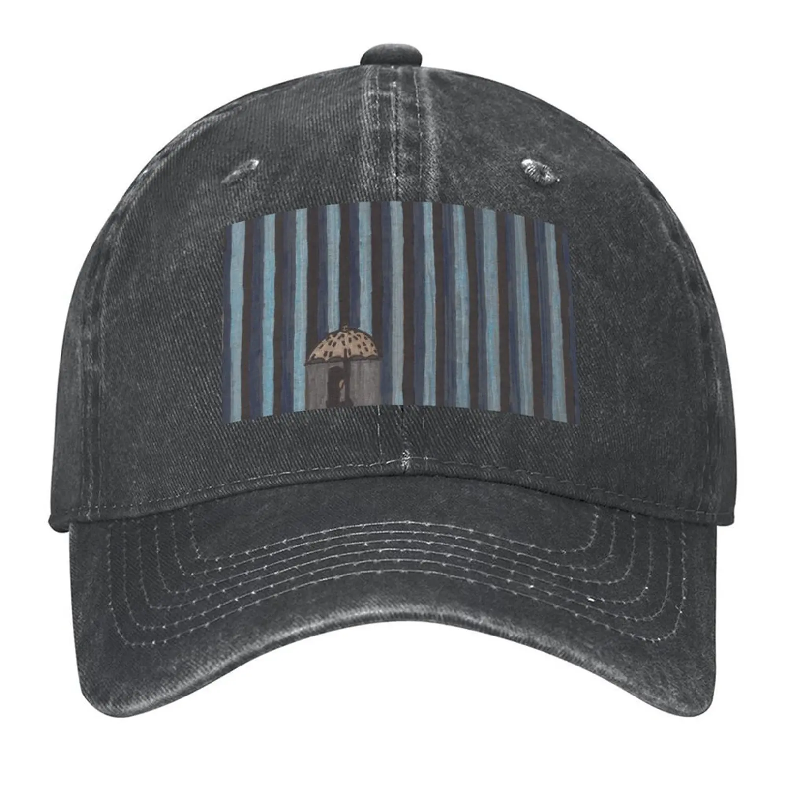 

Untitled Rain #1 (Walking in rain) Baseball Cap sun hat Golf fun hats Hats Man Women's