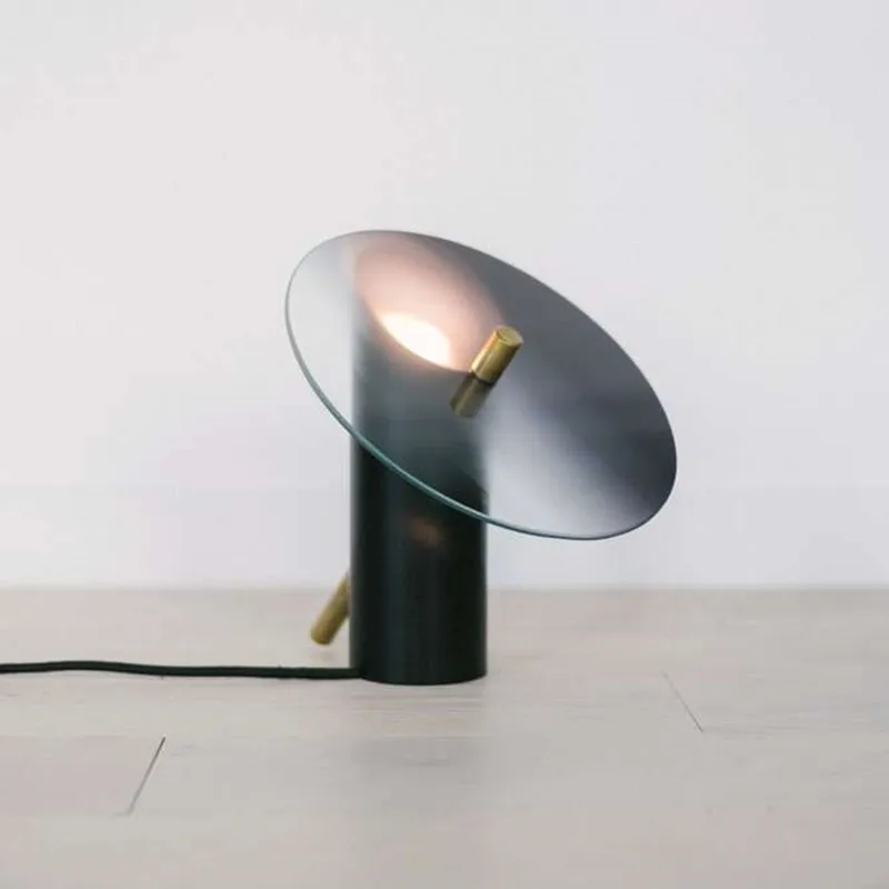 Современная простая гостиная, спальня, прикроватная стеклянная настольная лампа, модель комнаты, выставочный зал, художественное украшение, лампа