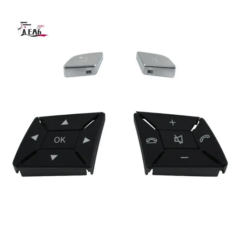 

AEA6-W218 Car Steering Wheel Control Menu Switch Button Cover Volume For BENZ C GLK E A Class W156 W246 ,Silver