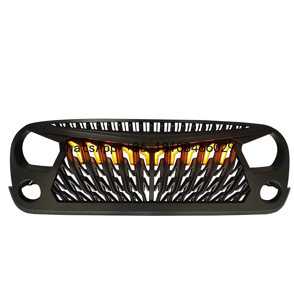 car front grill eagle wings matte black car grills for jeep for wrangler jk auto parts