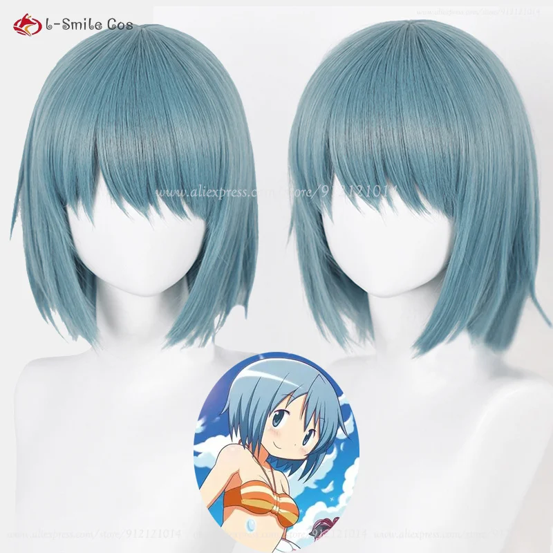 

Anime Wigs Cosplay Miki Sayaka Cosplay Wigs 30cm Blue Grey Miki Sayaka Cosplay Wigs Heat Resistant Hair