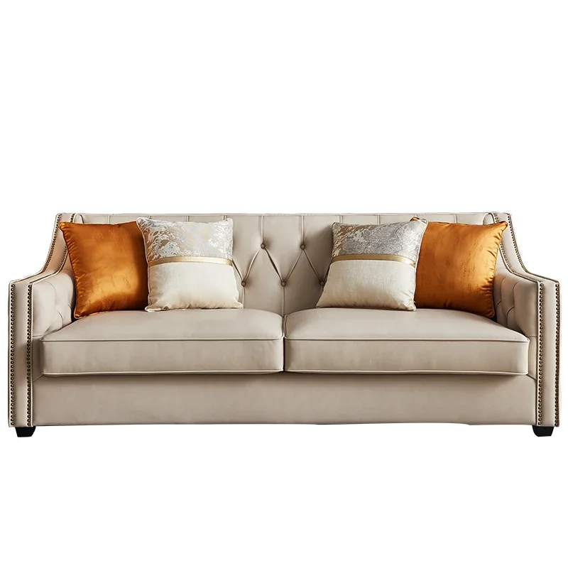 XK American Light Luxury Style Sofa Surface Post-Modern Living Room Complete Furniture Combination