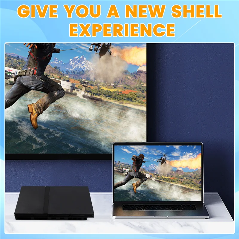 Carcasa adecuada para consola PS2 serie 70000 con juego de tornillos