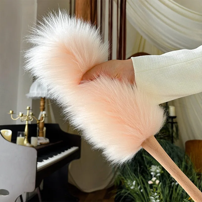 32.5x13cm Wool Duster Home Car Dusting Tool Lint Free Reusable Bristle Dust Cleaner Removal Cleaner Cleaning Lamp Furniture Pian