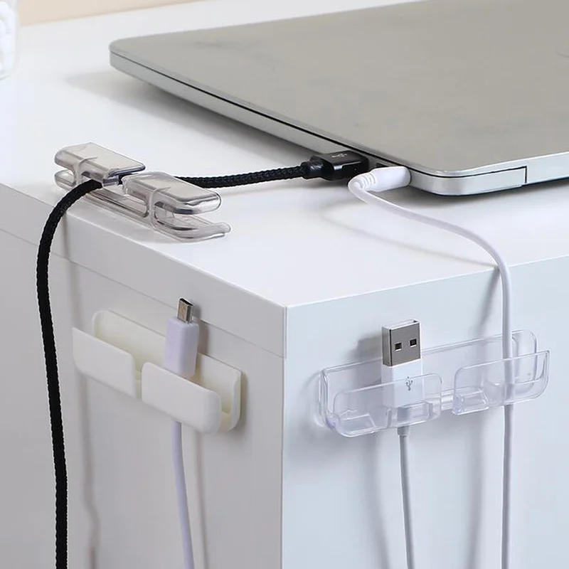 1set Cable Organizer Desk Set USB Cable Winder Desktop Management Clips Cable Holder for Data Line Headphone Wire Organizer