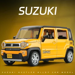 1:22 SUZUKI HUSTLER SUV Alloy Car Model Diecasts Metal Off-Road Vehicles Car Model Sound and Light Simulation Childrens Toy Gift