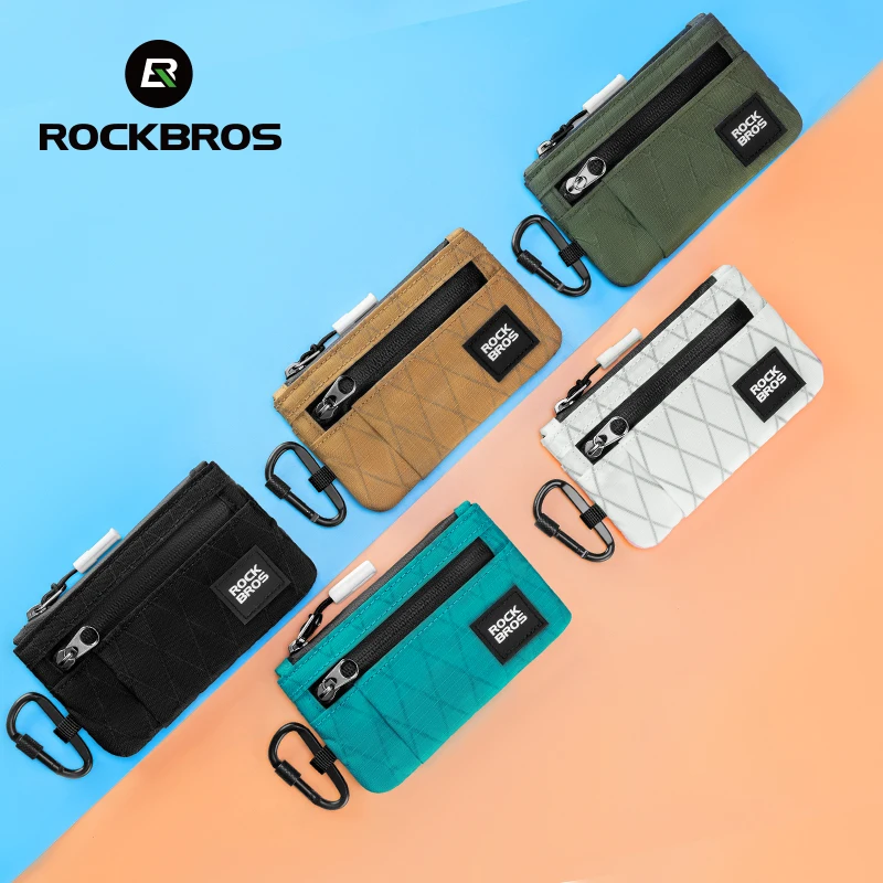 ROCKBROS Borsa per telefono da ciclismo Borsa a mano portatile leggera con fibbia appesa Borsa per carte multifunzione Borsa per riporre oggetti