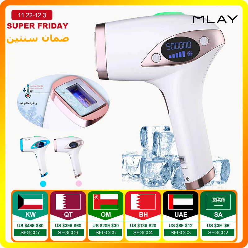 IPL Laser Epilator MLAY T4 Laser Hair Removal Device 500000 Shots Home Use Body Permanent Depilador for Women Epilator a  Laser