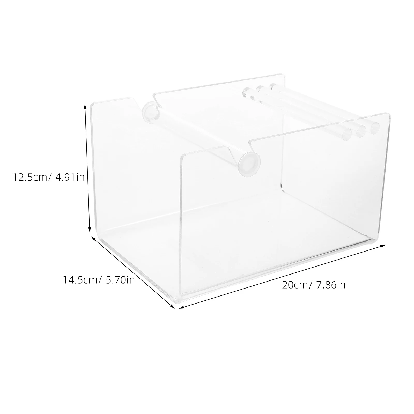 Label Dispenser Stand Adjustable Acrylic Desktop Organizer For Sticker Tape Rolls Multi-Roll Holder Office School Label