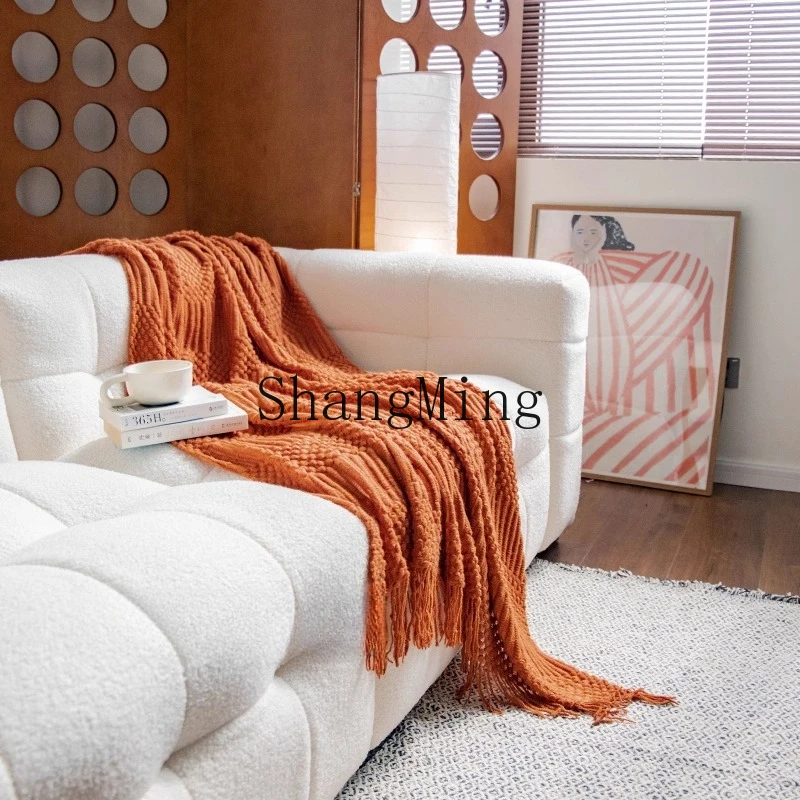 

ZYY simple solid color air conditioner blanket light luxury blanket sofa office nap blanket