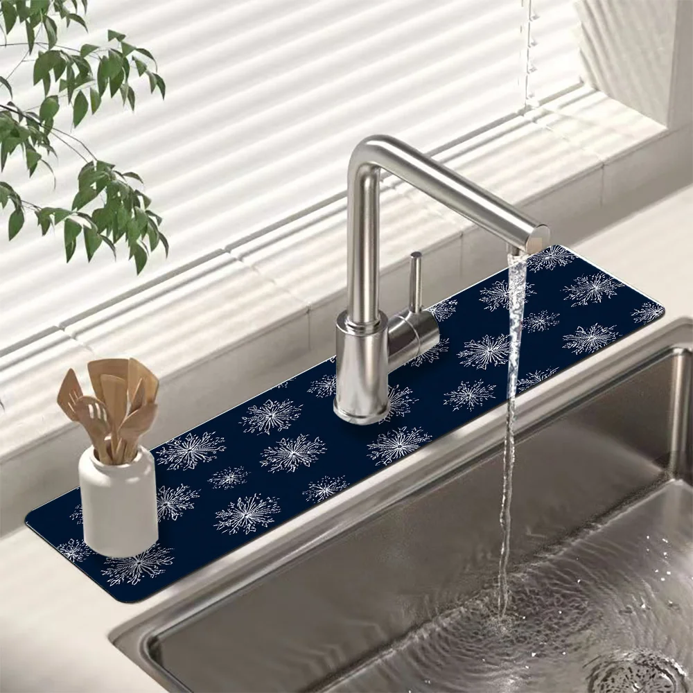 VIKAMA Mexican Colored Flower Pattern Faucet Filter And Drain Pad For Kitchen And Bathroom Silica Gel Countertop Of Water Pool