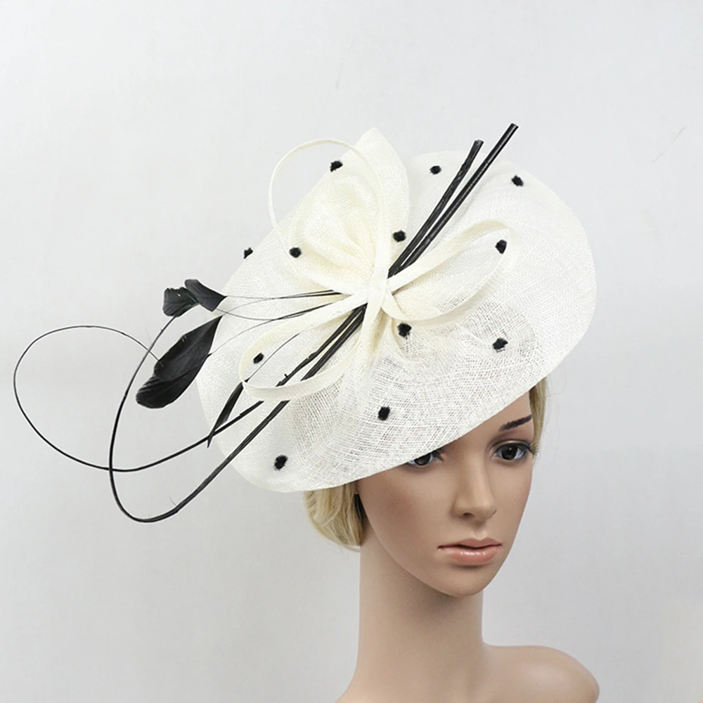 Kentucky Derby Feather Fascinator para Mulheres, Headdress Chique, Headband, Headpiece Oversized, Festa, Fotografia, Acessórios para Cabelo para Senhoras