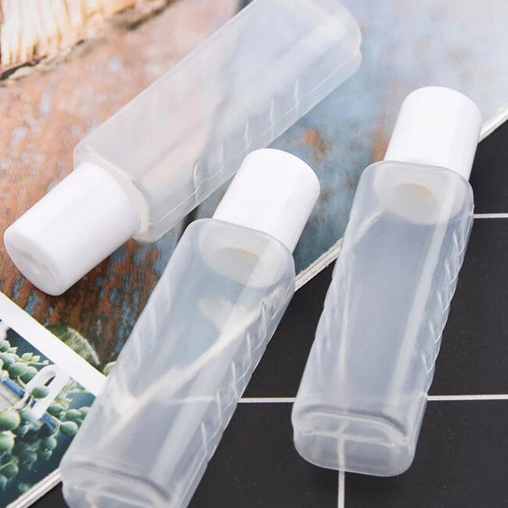 

20Pcs Durable Care Solution Bottle Clear Plastic Lightweight Travel Lenses Box Accessories Empty Bottle Lenses Box Accessories