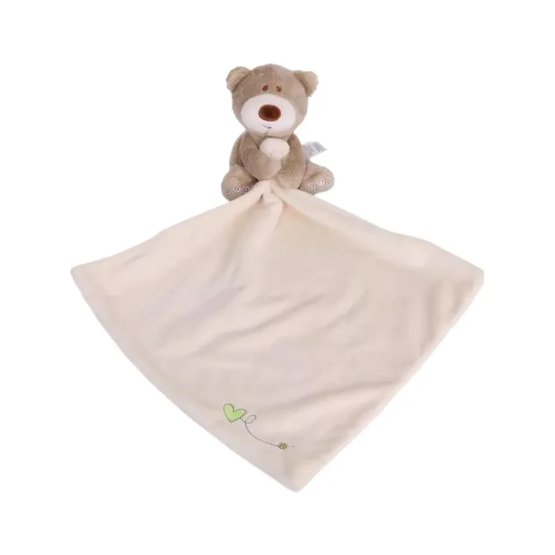 

Baby Bear Doll Appease Towel Calm Wipes Comfort Plush Security Blanket Scarf Saliva Close Toys Cute Babies Infant Soothing Towel