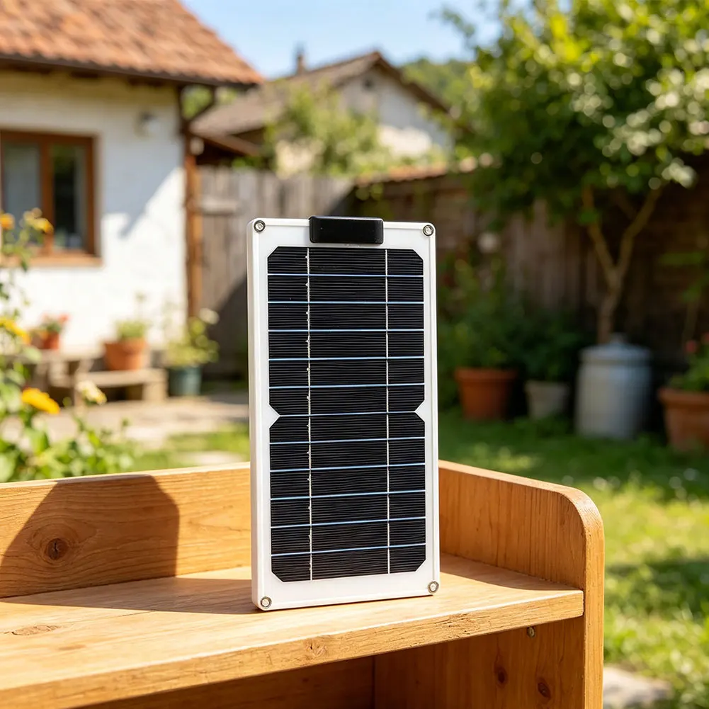 10W Compact Solar Panel with Dual USB Charging Capability for Field Use in Mountaineering Backpacking and Wilderness Exploration