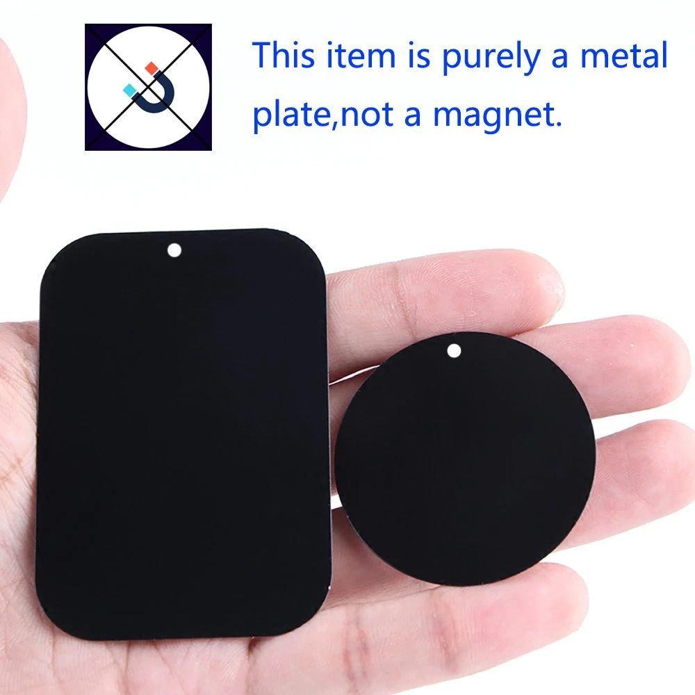 3cm/4cm/6.5cm Metal Plate For Car Phone Holder Magnetic Holder Round Square Sticker Iron Sheet for Mobile Tablet Magnet Disk