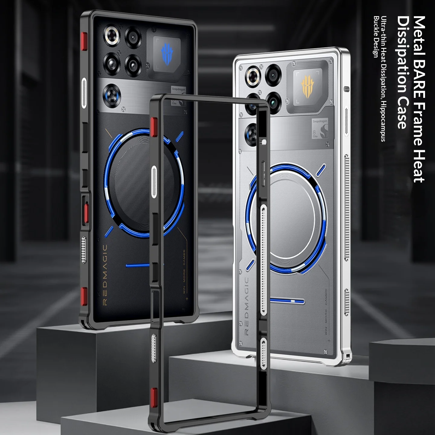 Etui na ZTE RedMagic 11 11S Pro Plus Pro + nowa metalowa ramka odprowadzająca ciepło, poczucie gołego telefonu, osłona, odporny na wstrząsy bumper, funda — zdjęcie produktu 6