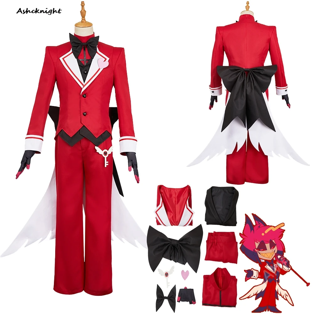 

TV Hell Inn Cosplay Alastor Top Pants Shirt Clothes For Men Adult Party Disguise Halloween Male Costume Carnival Outfits Suit