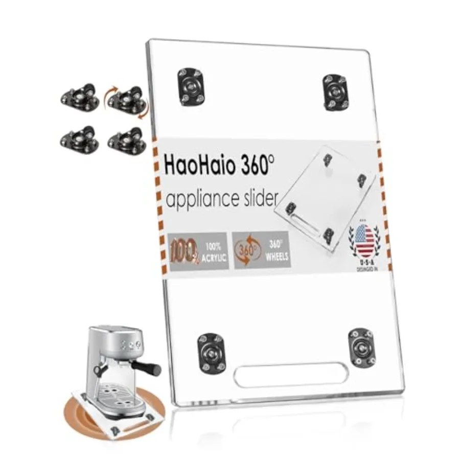 أكريليك 360 °   مزلقات الأجهزة الثقيلة الإنزلاقية لأسطح الكونترتوب، صينية متحركة بدون جهد لتوفير المساحة لصانعي القهوة K