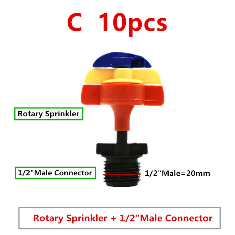 10 sztuk 360 stopni obrotowy zraszacz dysza natryskowa wewnętrzna 6mm strumień wody akcesoria do dyszy do podlewania ogrodu mikro nawadnianie