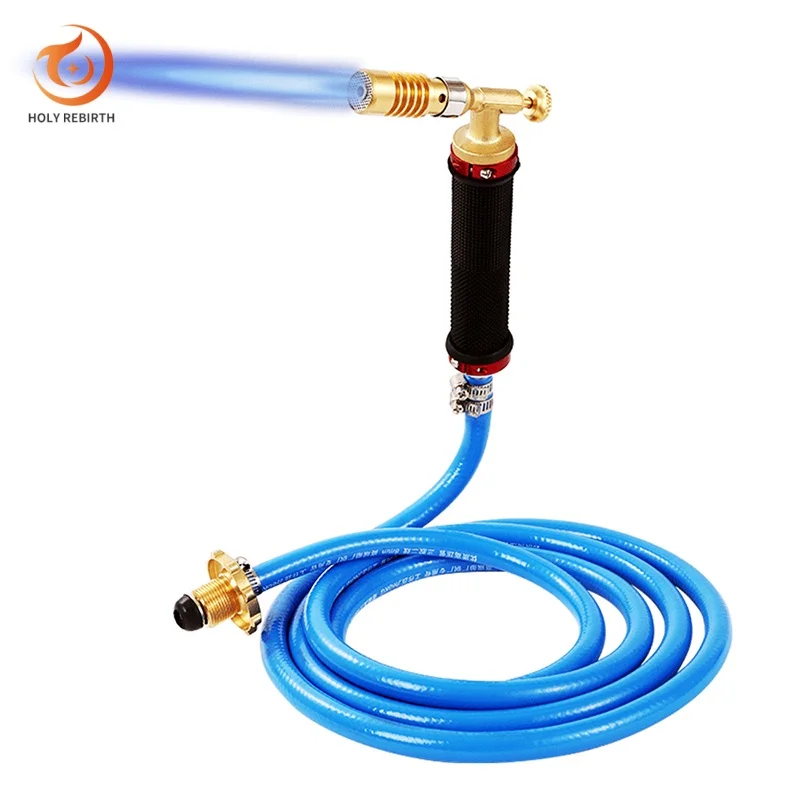 

High Temperature Gold Silver Smelting Fire Torch With 2.5m Gas Hose Handheld Copper Aluminum Iron Welding Torch LPG Flamethrower