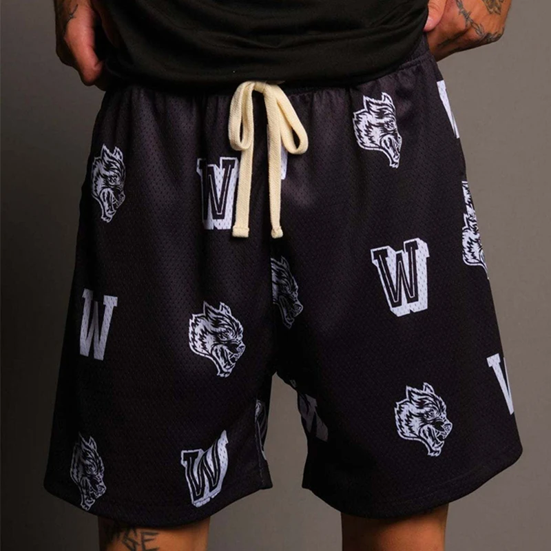 

Летние Новые мужские повседневные шорты для бега, фитнеса, быстросохнущие трендовые шорты для баскетбола, мужские шорты из сетки