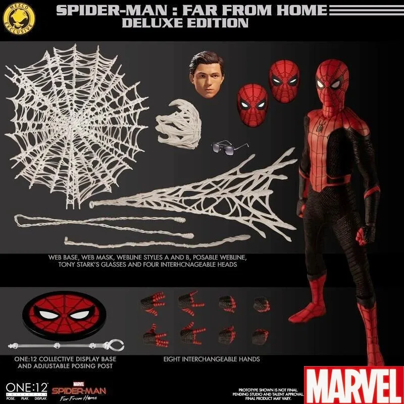 Original Mezco One:12 Marvel Spider-man: Far From Home Anime Action Collection Figures Model Toys Gifts For In Stock Toy