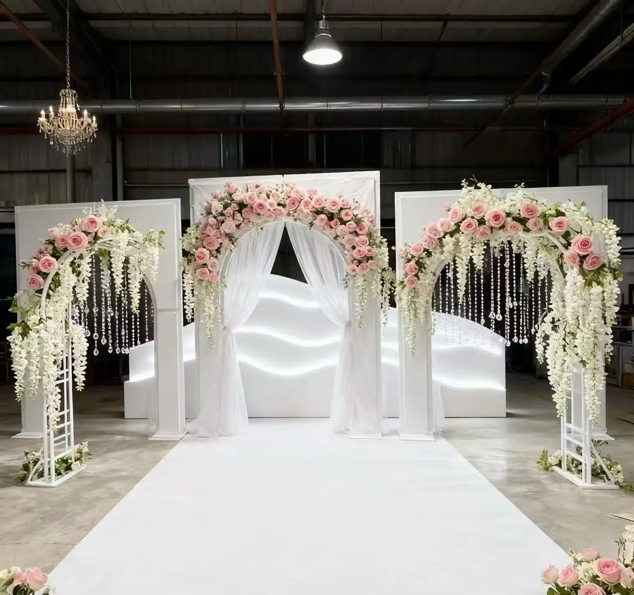 

2025 New Model White PVC Wedding Arc Arch BackdropHot Sale Popular Backdrop for Weddings
