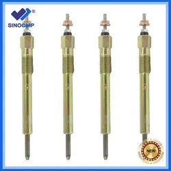 4pc 12V Glow Plugs set For Isuzu 4JB1 4JB1T 4JG1 4JG1T 4JA1 4JA1T Engine Sumitomo Kobelco SH60 Excavator NPR Truck 8-94133-759-9