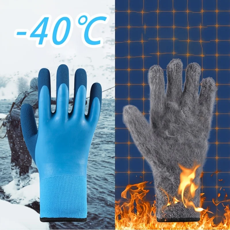 Wasserdichte und warme mechanische Winterhandschuhe, geeignet für kaltes Wetter, kältebeständiges Winterangeln – Detail 7