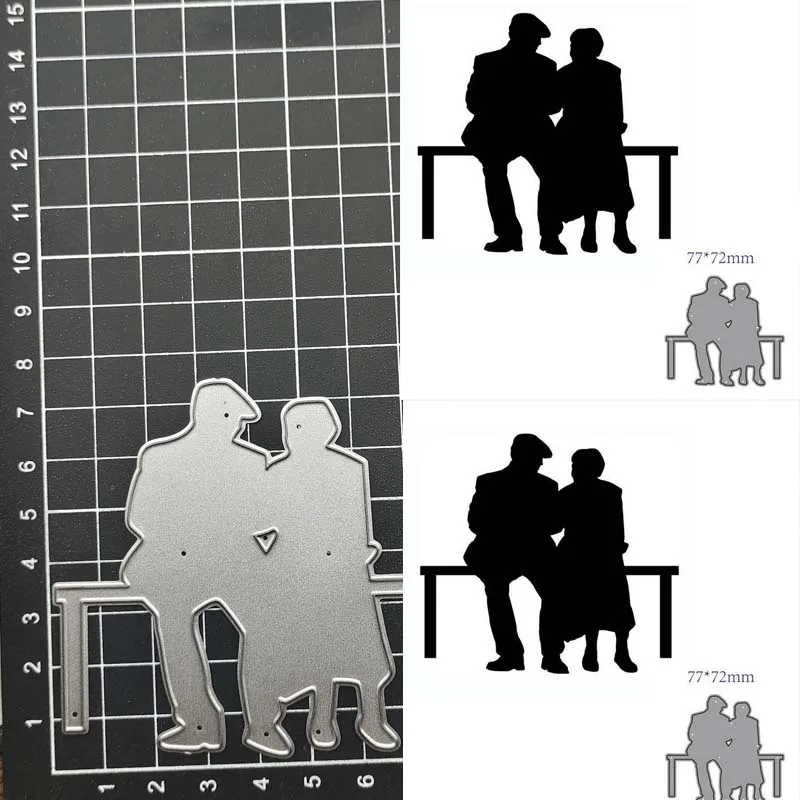 

metal cutting dies cut die mold Old Man And Old Woman decoration Scrapbook paper craft knife mould blade punch stencils dies