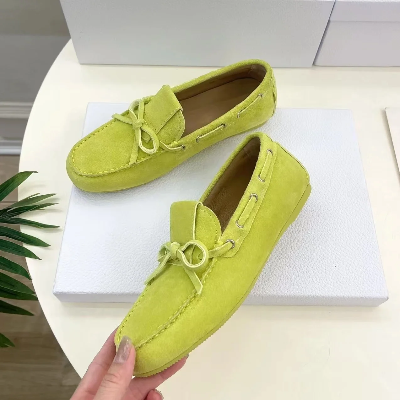 

Новое поступление 2024 года, весенние милые туфли Мэри Джейн из натуральной кожи с круглым носком, разноцветные балетки для танцев, топсайдеры, Zapatos De Mujer