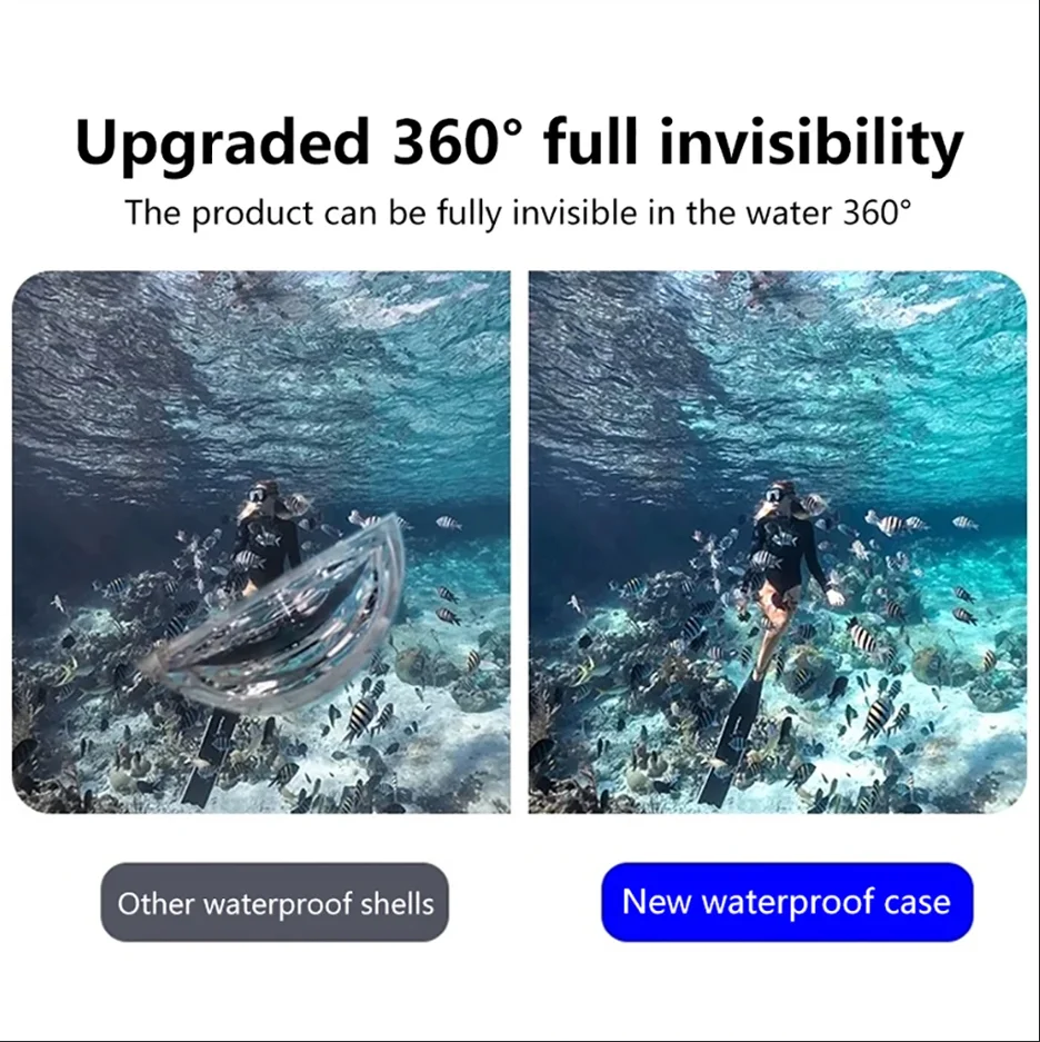Wasserdichtes, unsichtbares Gehäuse für Insta360 X3 X4 X5 X6, wasserdichte Schutzhülle, Unterwassergehäuse für Tauchgänge bis 40 m, Zubehör für Insta 360 X5. – Detail 6