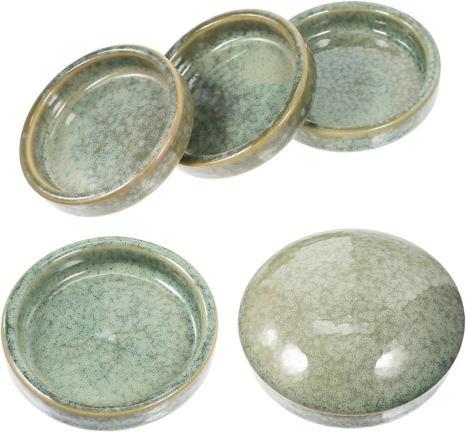 

Набор из 5-слойных круглых фарфоровых палитр для акварели, многоуровневые подносы для смешивания красок для китайской живописи