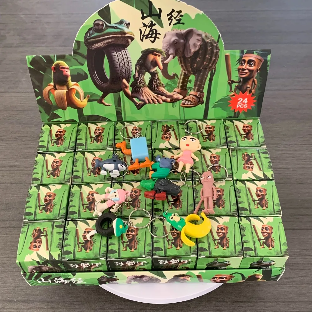 24 قطعة صندوق أعمى من Brainrot الإيطالي لعبة Tingtungung Sahur Tralarero Tralala Bombardinocodilo أرقام مفتاح سلسلة هدية عيد ميلاد #3