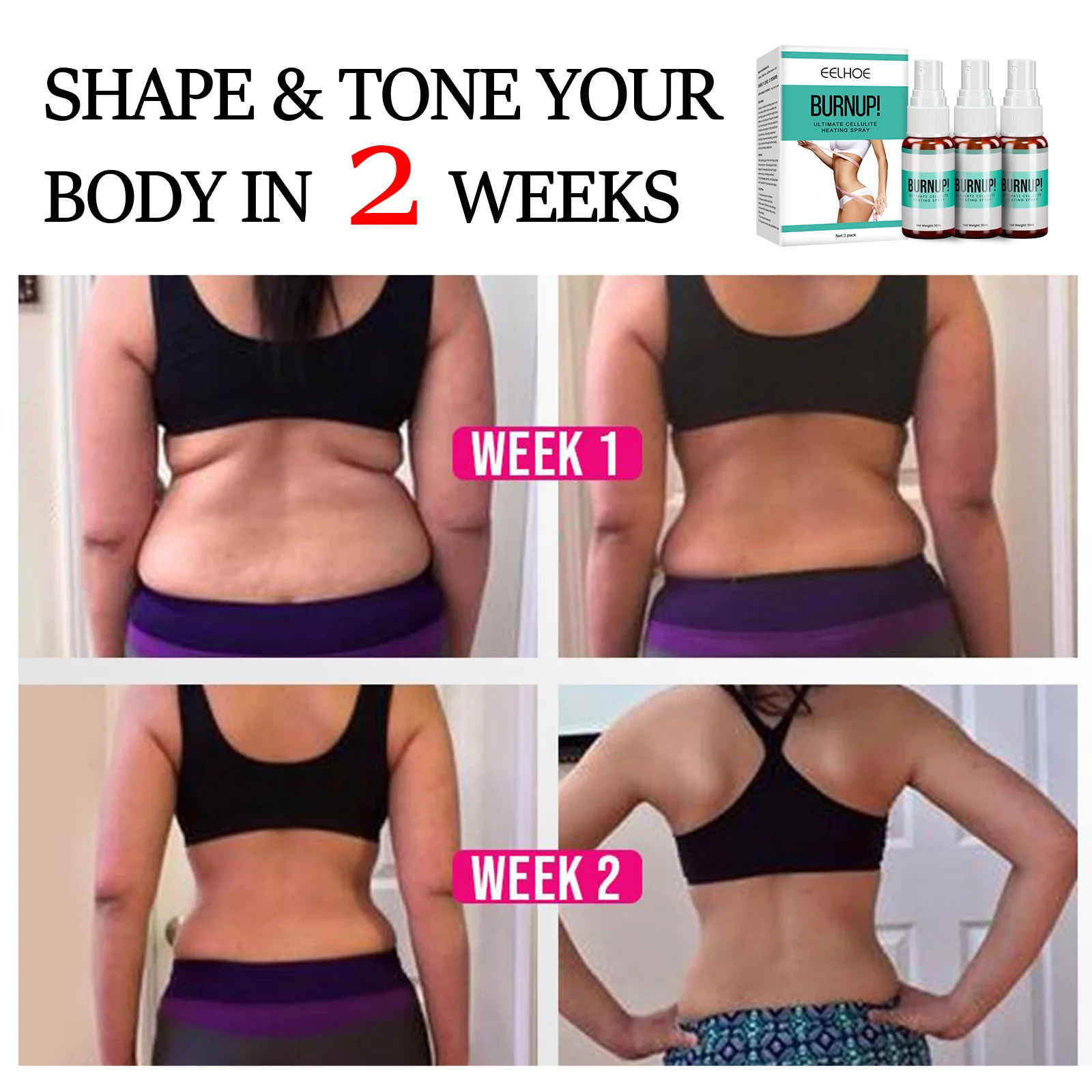 رذاذ تسخين سريع لحرق الدهون وفقدان الوزن، رذاذ إزالة البطن للأرداف الضوئية لامتصاص زيت الذراع والسيلوليت #4