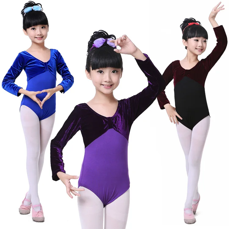 5 Colors Suit for Kids Ballerina Ballet Dress Velvet Leotards Gymnastics Bodysuits Tutu for Girls Ballet Dance Dress Dancewear