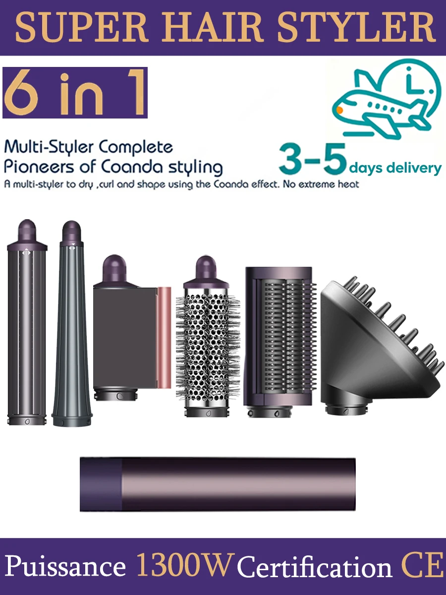 SenCiciMen X9 Multi-Haarstyler Lockenstab Heißluftbürste Lockenwickler Haartrockner Professioneller Salon-Lockenstyler