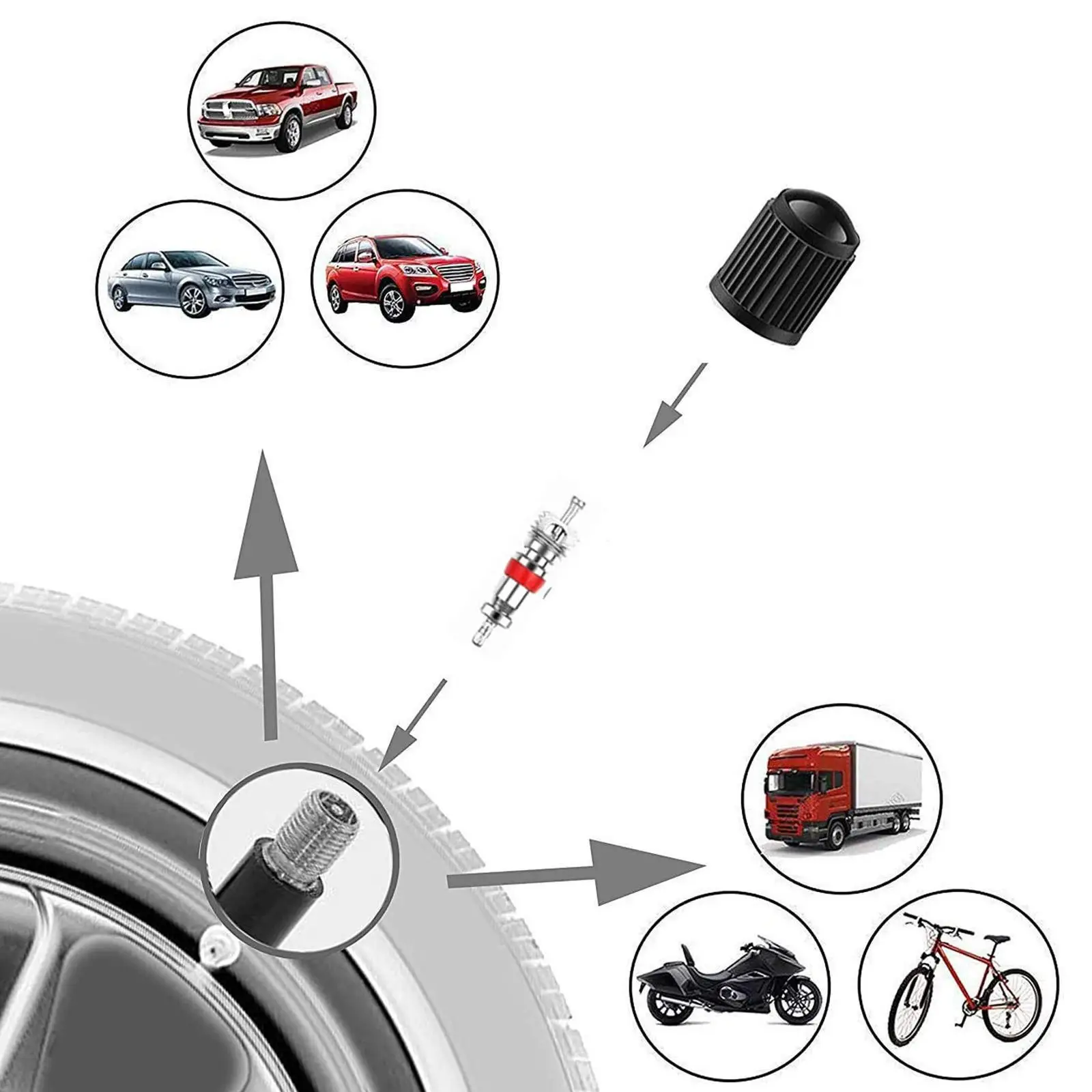 

High Quality Zinc Alloy Valve Stem Removal Tool Tire Core Remover for Automobiles Rvs Bicycles Electric Vehicles Car Accessories