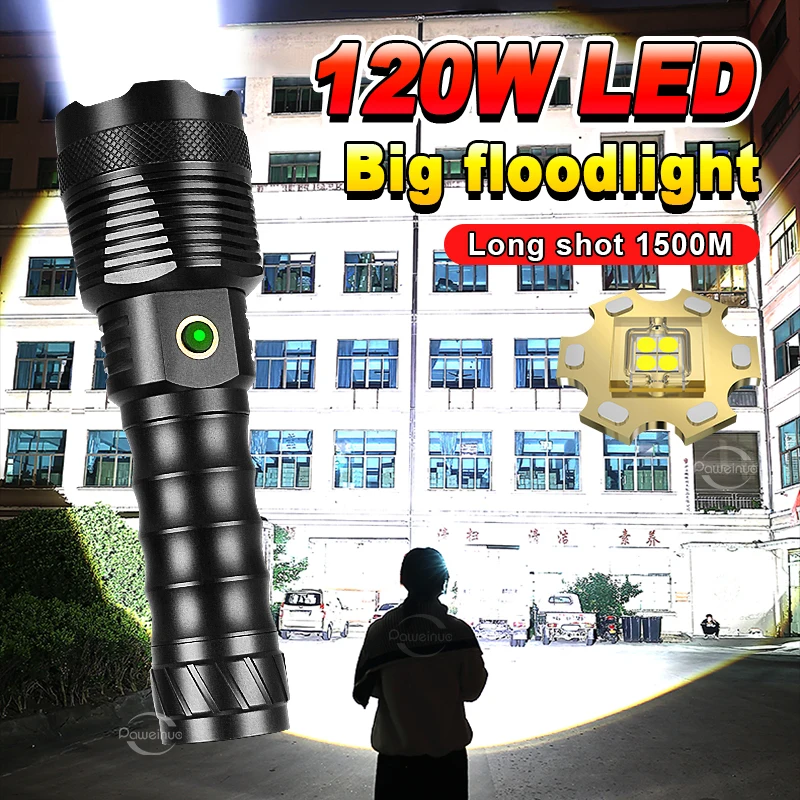 

Strong Light LED Flashlight Super Bright Lantern USB Rechargeable Lamp Zoomable Torch Tactical Lantern IPX6 Outdoor Lightings
